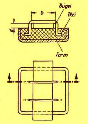 Gussform f�r Bleigewicht