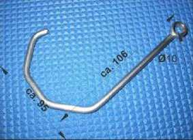 selbstgebogener Haken aus 8-mm-Edelstahl mit schner se