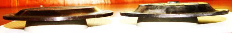 Hauptmembranen vom Mistral (links) und Snark III (rechts), Klick zeigt andere Ansicht!