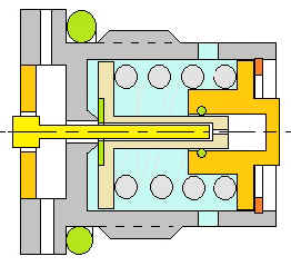 Schema des Ventils der 1. Stufe vom Trieste
